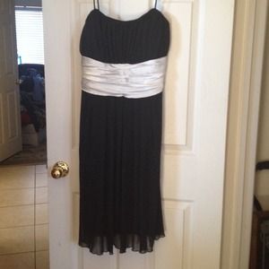 Black and white semi formal dress