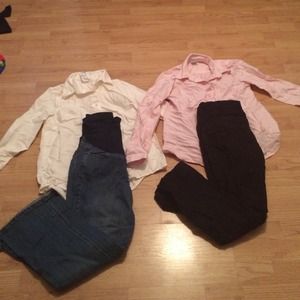 Maternity bundle. 2 long shirts jeans n pants