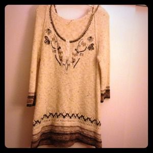 Free people long knitted sweater