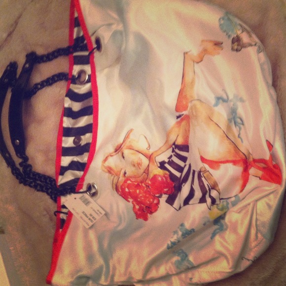 Silk tote bag