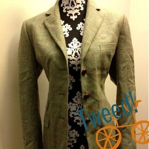 Vintage Green Tweed Blazer