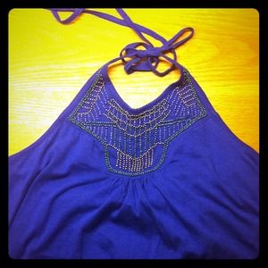Beaded halter top.
