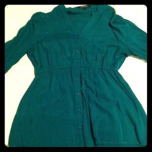 Button up 3/4 length sleeves