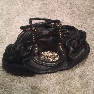 Authentic black Juicy Couture leather purse
