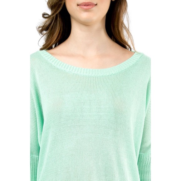 Brandy Melville Mint Back Cutout Sweater - Picture 2 of 2