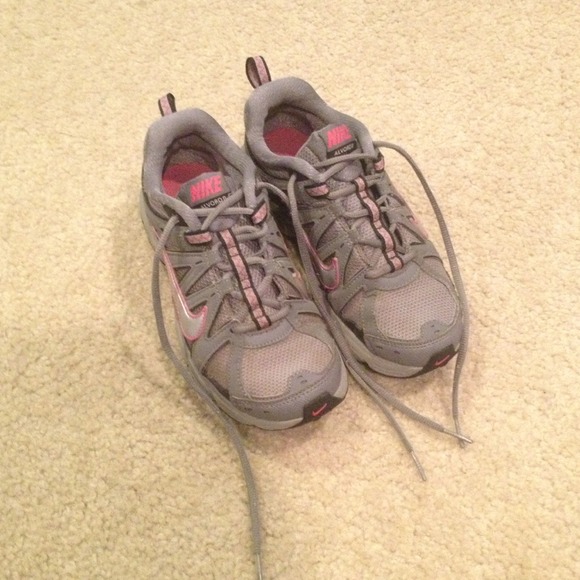 Pink and grey Nike sneakers size 6.5