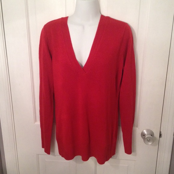 NY&Co Sweaters - 🚫SOLD🚫 red vneck sweater