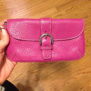 Magenta Coach Wristlet