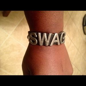 Black faux leather bracelet