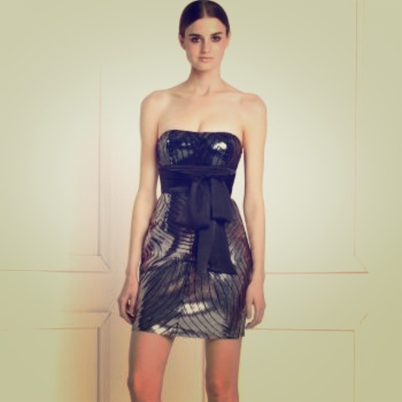 BCBGMaxAzria Dresses & Skirts - Bcbgmaxazria sequin cocktail dress!