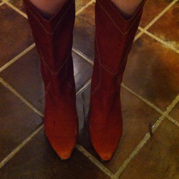 Orange boots
