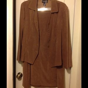 Faux suede unlined jacket/top & skirt