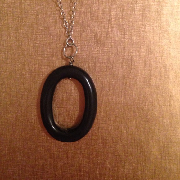 Sterling silver necklace with black obsidian - Picture 2 of 4
