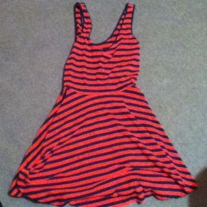 Cute dark pink and navy dress