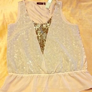 APT9 Pink sparkle blouse