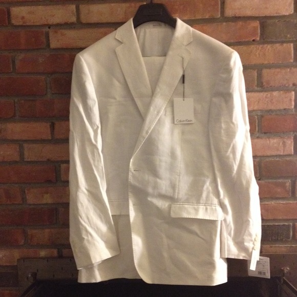 Calvin Klein Other - !!spring sale!!Men's white linen suit
