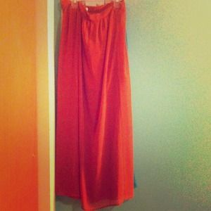 Orange Autumn maxi skirt