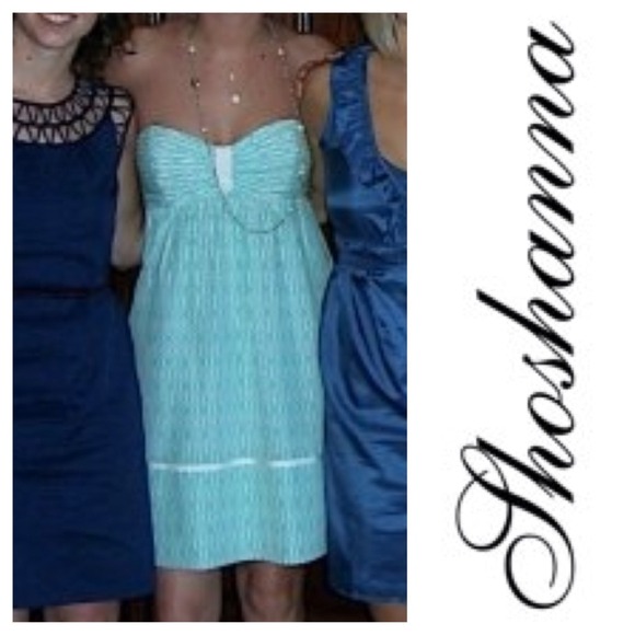 Shoshanna strapless geometric pattern dress
