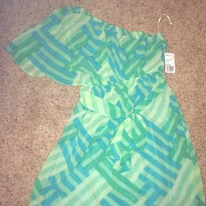 Forever 21 One-shoulder chiffon dress