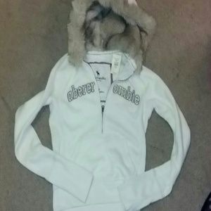 Abercrombie kids fur hood jacket NWT