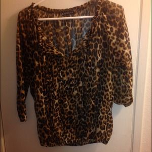 Express leopard blouse