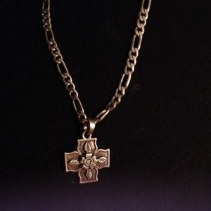 Sterling silver necklace and charm