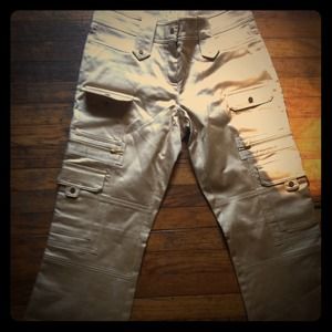 Cache Gold tone sheen pant