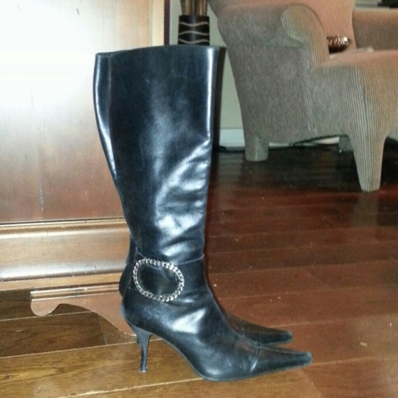 Joey O Black Leather Boots