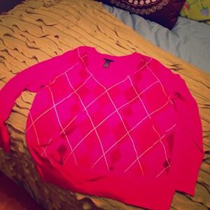 Argyle pullover sweater