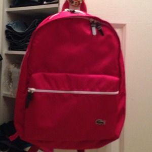 🎉Fix Price 🎁Lacoste Tango Red & White Backpack