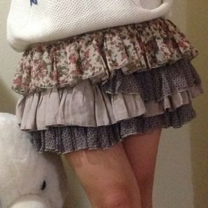 Chiffon mini skirt