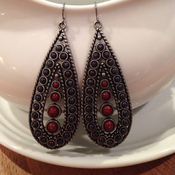 Large teardrop earrings