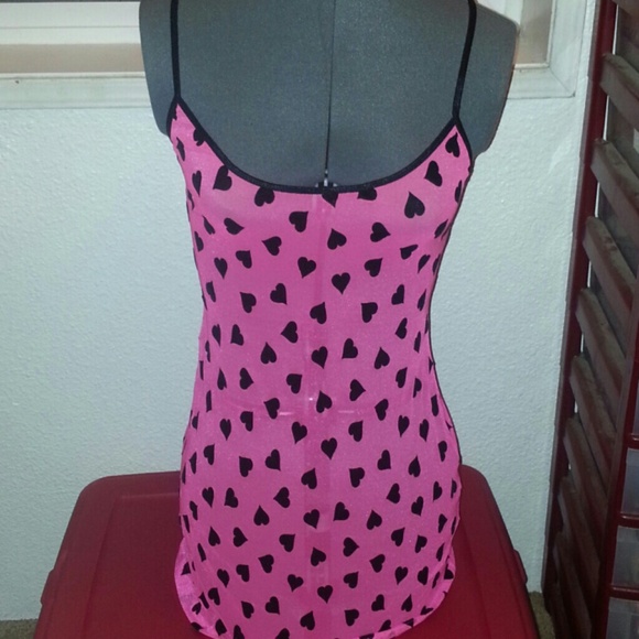 Victoria's secret pink heart night gown