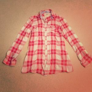 Hollister Plaid shirt dress