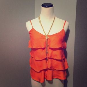 ❌❌SOLD❌❌Blouse small or XS orange