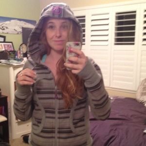 lululemon jacket. Grey stripes.