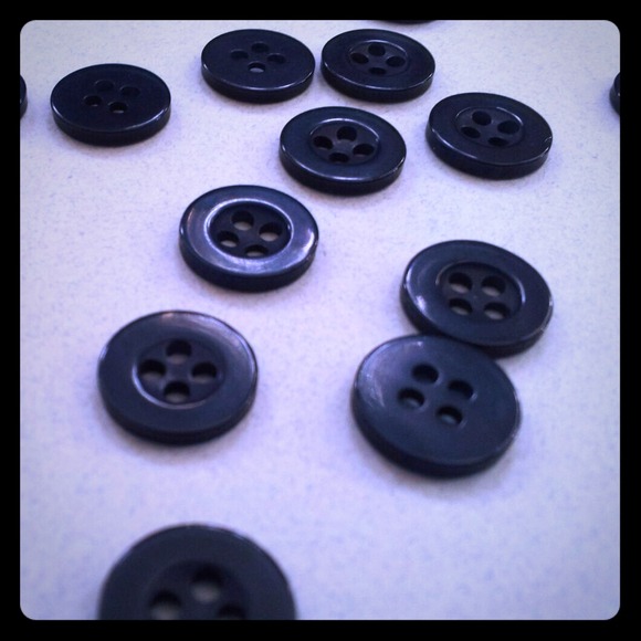 50 Black Buttons