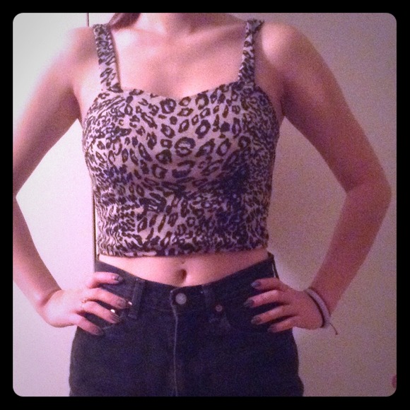 🔸BUNDLED🔸Leopard print crop top w/ cutous