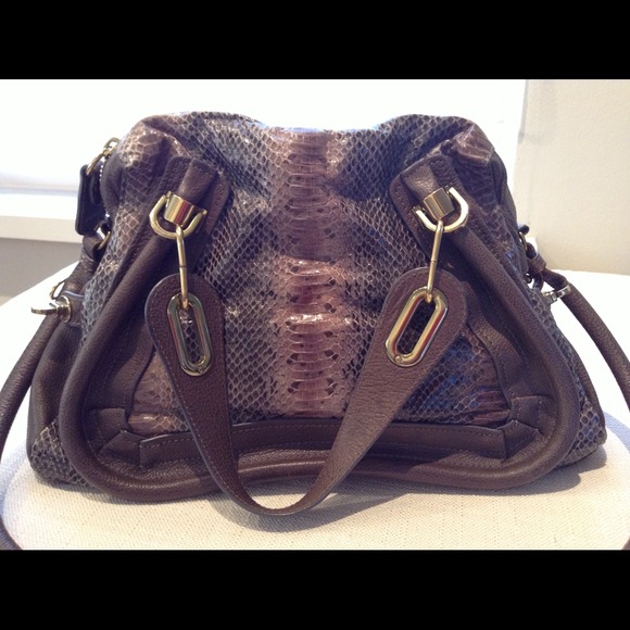 **SOLD ON SHOPHERS**Chloe medium watersnake paraty