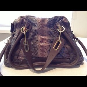 **SOLD ON SHOPHERS**Chloe medium watersnake paraty