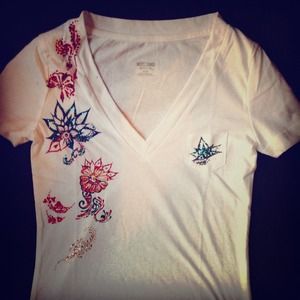 Hand painted v-neck