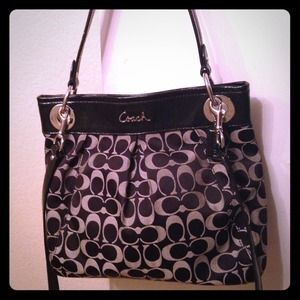Black Signature Coach Handbag