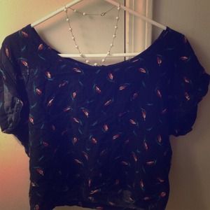 Off shoulder crop top