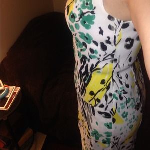 Sleeveless water color pencil dress