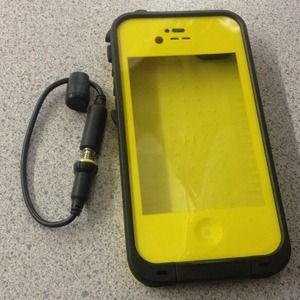 Yellow imitation life-proof case