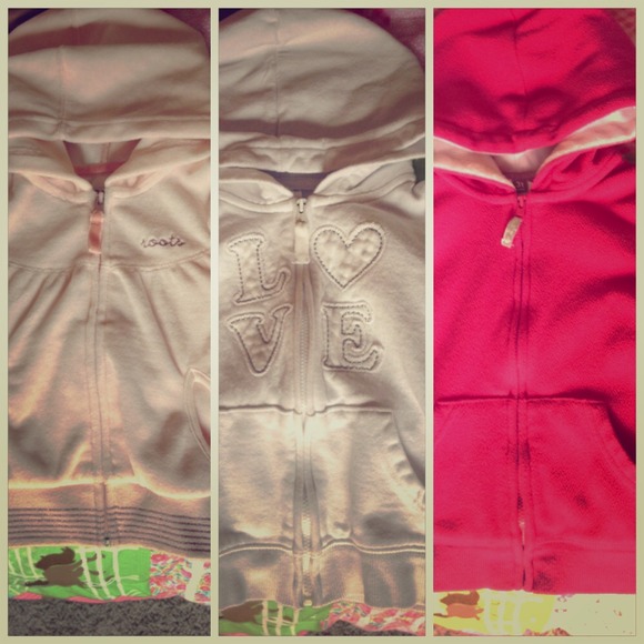 Lot of 3 toddler girl hoodies