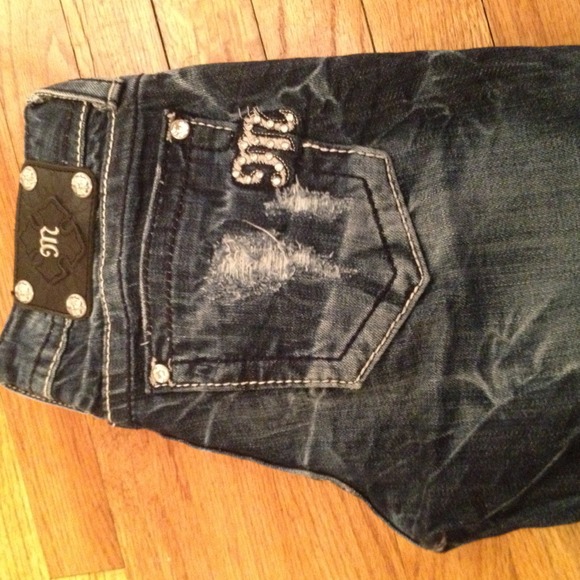 Miss me jeans with cross bling pockets - Picture 3 of 4
