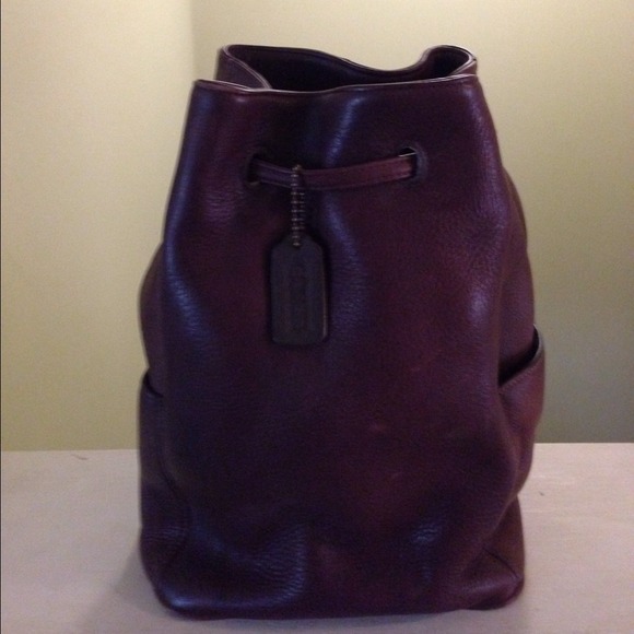 Authentic brown leather Coach bag.