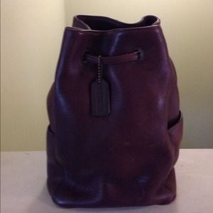 Authentic brown leather Coach bag.