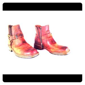 Harley Davidson Motorcycle Buckle Ankle Boots.